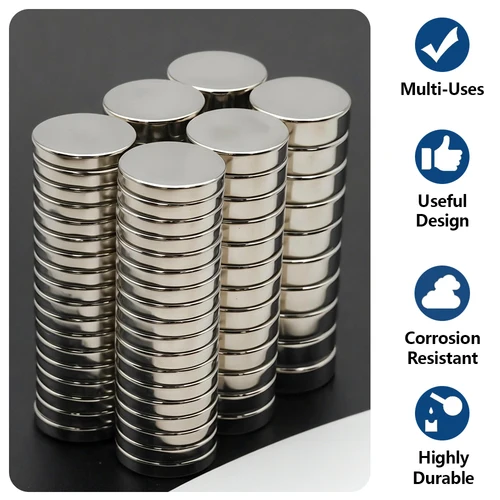 Imagen 2 del producto Potente imán de neodimio N35 NdfeB imanes magnéticos permanentes redondos imanes de nevera súper fuertes DIY 15x1 15x2 15x3 15x4 15x5mm