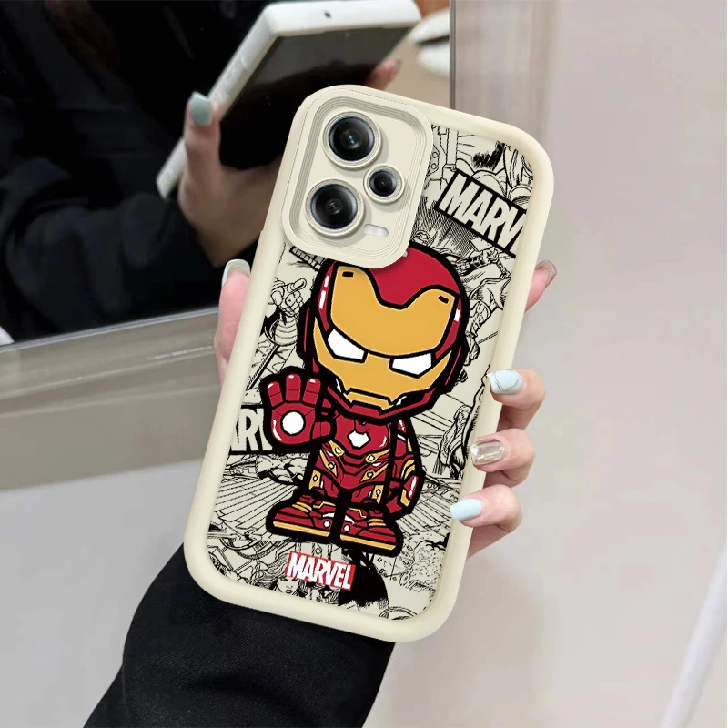 حافظة كارتون سبايدر مان لهاتف شاومي ريدمي نوت 13 14 14S 12 11 Pro Plus 5G 12S 11S 10s 10 9 Redmi 14C 13C 12C 12 4G A3 A3X Eتوي