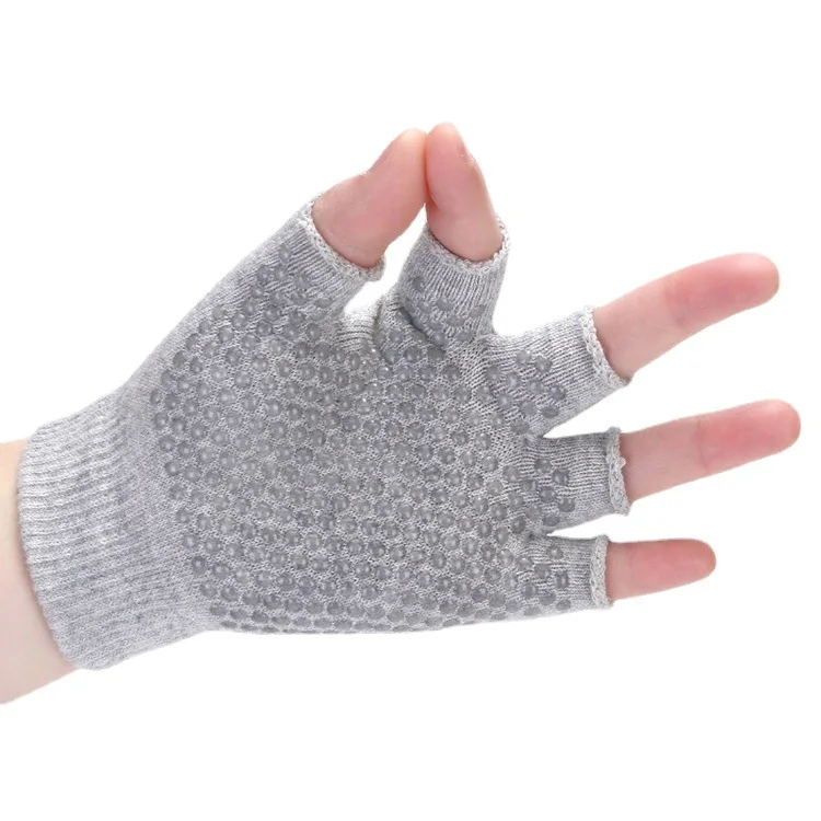 Non-slip Yoga Gloves Half Finger Open Finger Yoga Gloves Sweat Absorbent Wear Resistant Cycling Gloves