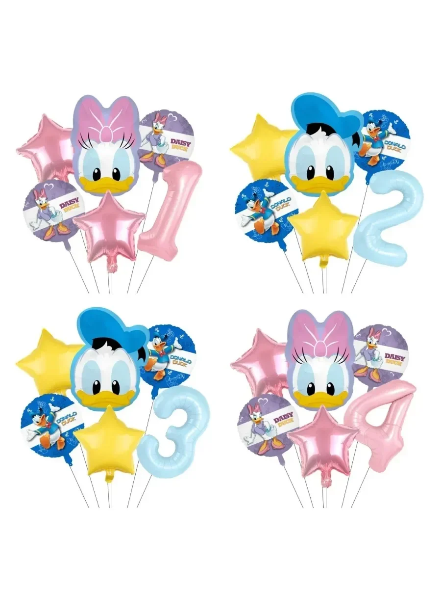 Cartoon Donald Nummer Eend Daisy Aluminium Film Ballon Set Bolvormige DIY Verjaardag Arrangement Feestdecoratie Ballonnen Kawaii - afbeelding 2