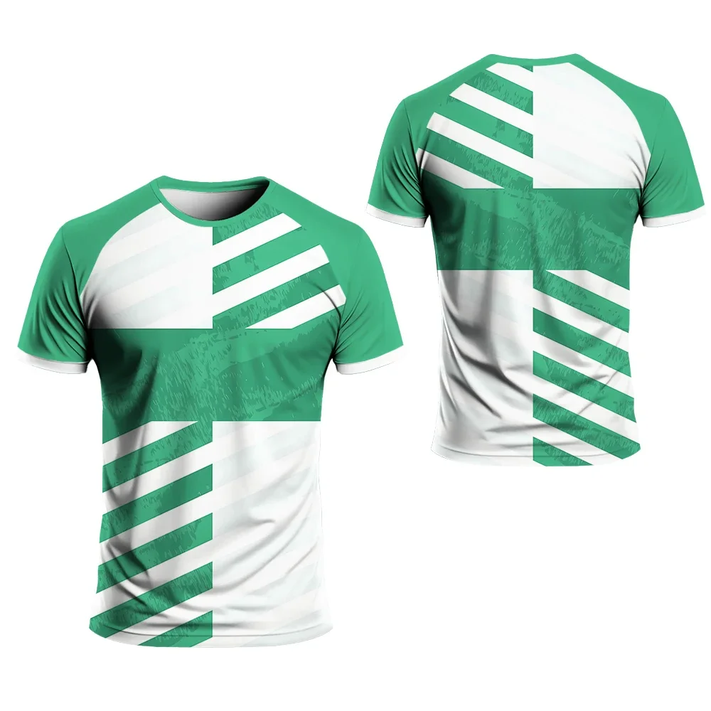 Summer Hot Men's Sports T-shirt 3D Printed New Sportswear Quick Drying Round Neck Football T-shirt Women's Outdoor Sports Top