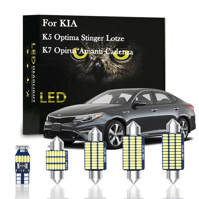 

Canbus Indoor Lamp LED For KIA Amanti Opirus Lotze Cadenza Magentis K5 K7 Optima 2000-2012 2013 2014 2015 2016 2017-2021