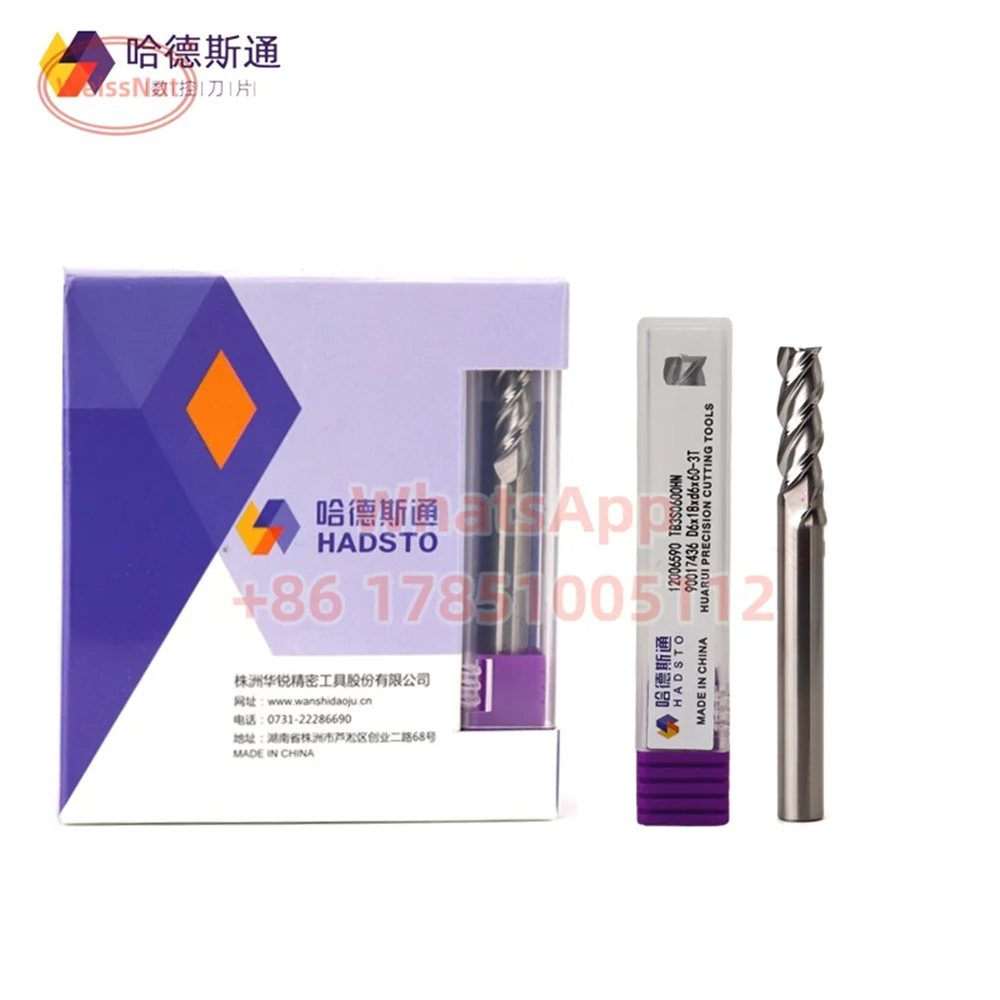 Solid Carbide 3Flute End mill VHM Milling Cutter For Aluminium