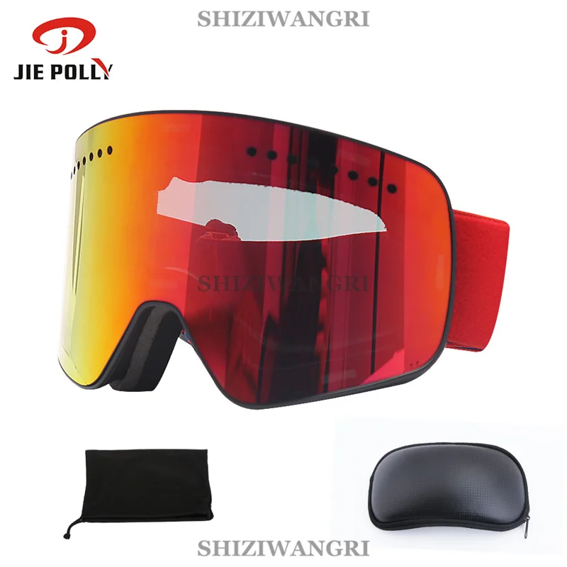 2022 New Double Layer Magnetic Ski Goggles Lens Skiing Anti-fog UV400 Snowboard Goggles Men Women Ski Glasses Eyewear