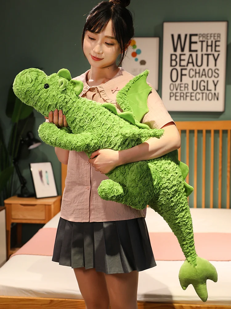 

Мягкая игрушка-подушка в виде динозавра для мальчиков, милый плюшевый кукольный подарок-талисман на год Дракона для детей от 2 лет и старше