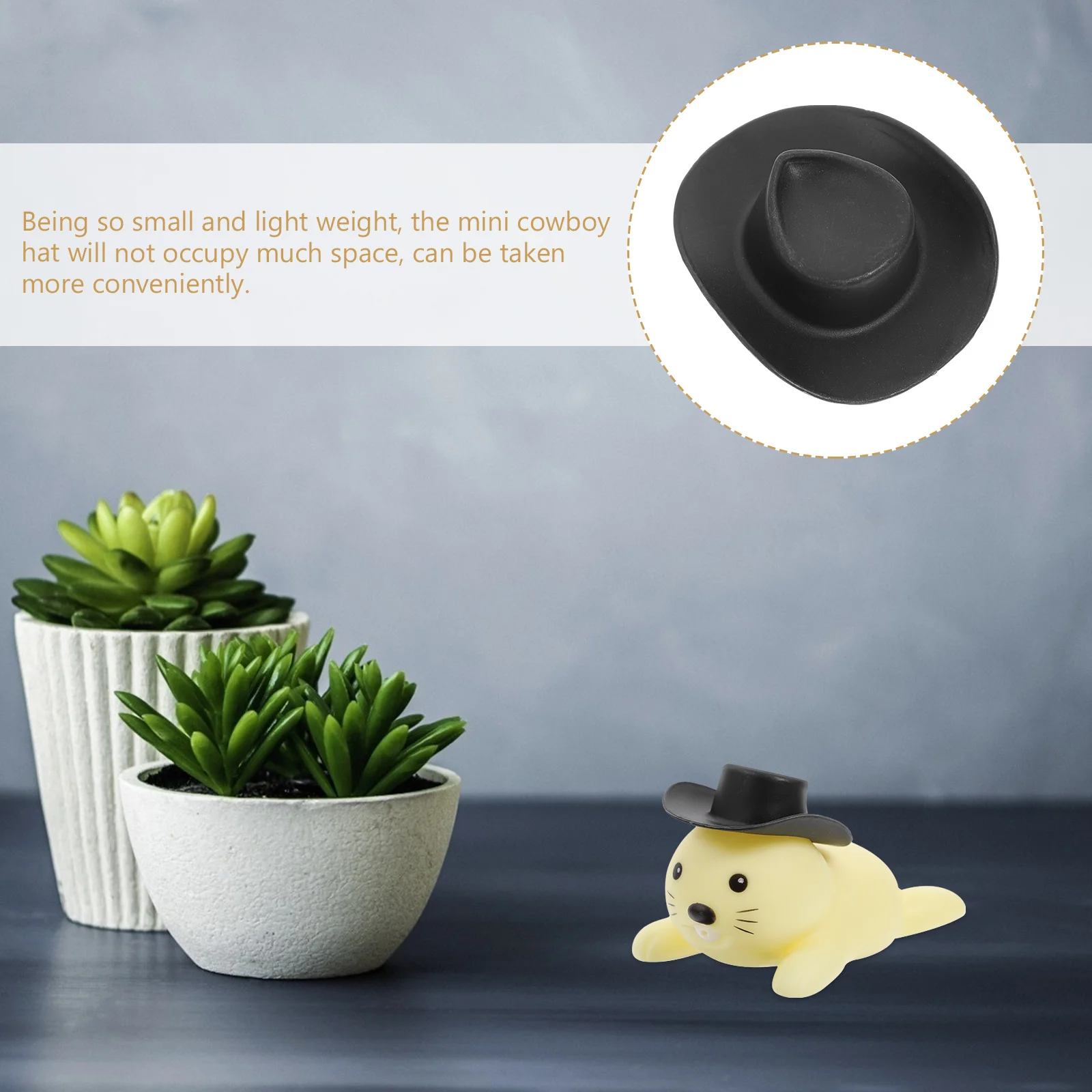 40 stuks miniatuur cowboyhoeden voor feestartikelen, ambachtelijke levering, gedetailleerd vakmanschap, herbruikbare plastic hoedornamenten voor decoratie