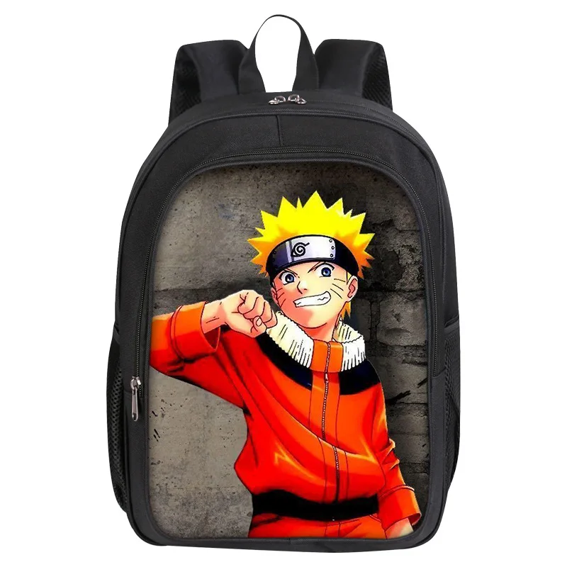 Mochila Estudante Naruto dos desenhos animados, casual e leve, almofada de ombro impermeável, resistente a manchas, mochila de grande capacidade, nova