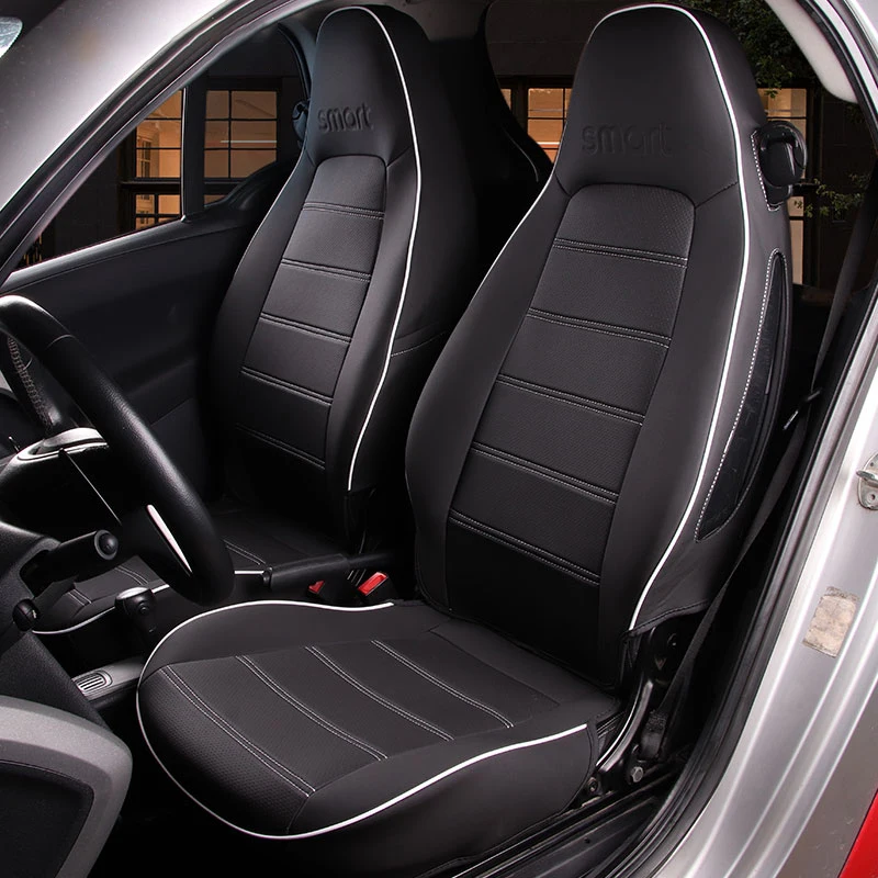 2008 -25Car Leather Protection Seat Cover Full Wrap Cushion Interior Styling Accessories For Mercedes Smart 451 453 fortwo