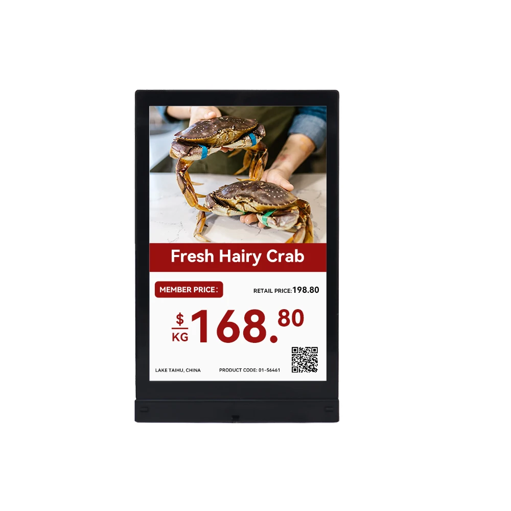10.1 Inch Full Color Digital Price Tag Video Media Signage Advertising for Retail Store Indoor Android IOS Compatible LCD