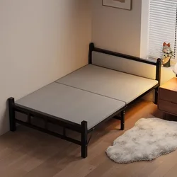 Iron Folding Bedroom Bed for Space Saving, Único Tatami, Cama Seguro, Mobiliário de exterior, Seguro, Viagem Moderna, Beach Design, Solteiro