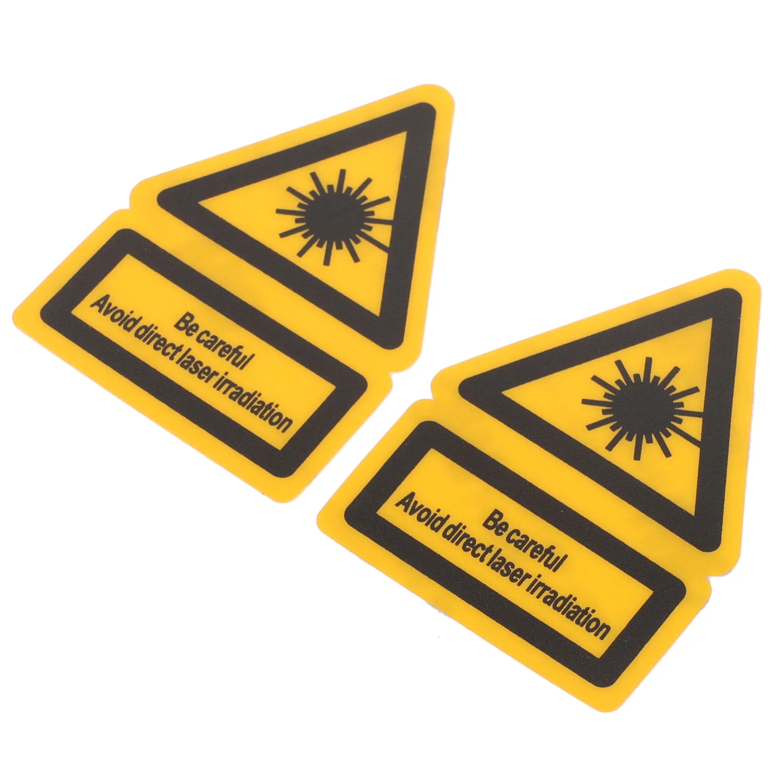 2 Pcs Laser Marking Warning Sign Caution Signs Stickers Security Safety Self-adhesive