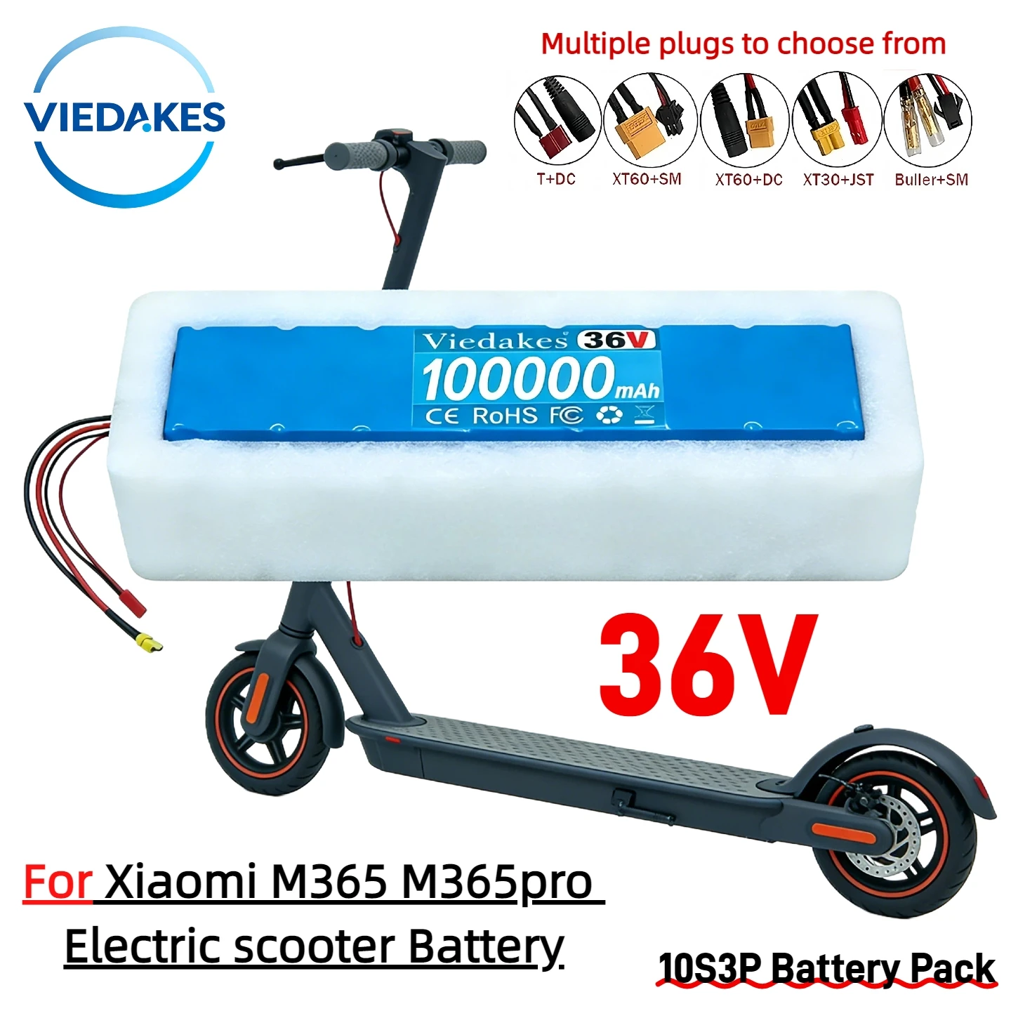 

10s3p 36v 100Ah scooter battery For Xiaomi M365 M365pro Electric scooter battery 18650 pack Factory Direct Sales Low Price