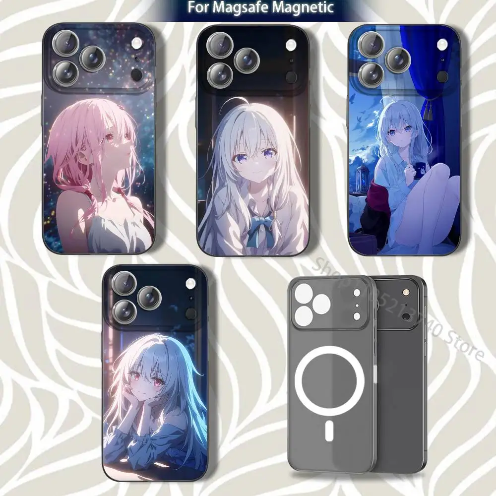 

E-Elaina Majo Girl C-Comics Phone Case For iPhone 16,14,11,17,13,15,12,Air,Plus,Pro,Max,E,Mini Frosted for MagSafe Magnetic Grey