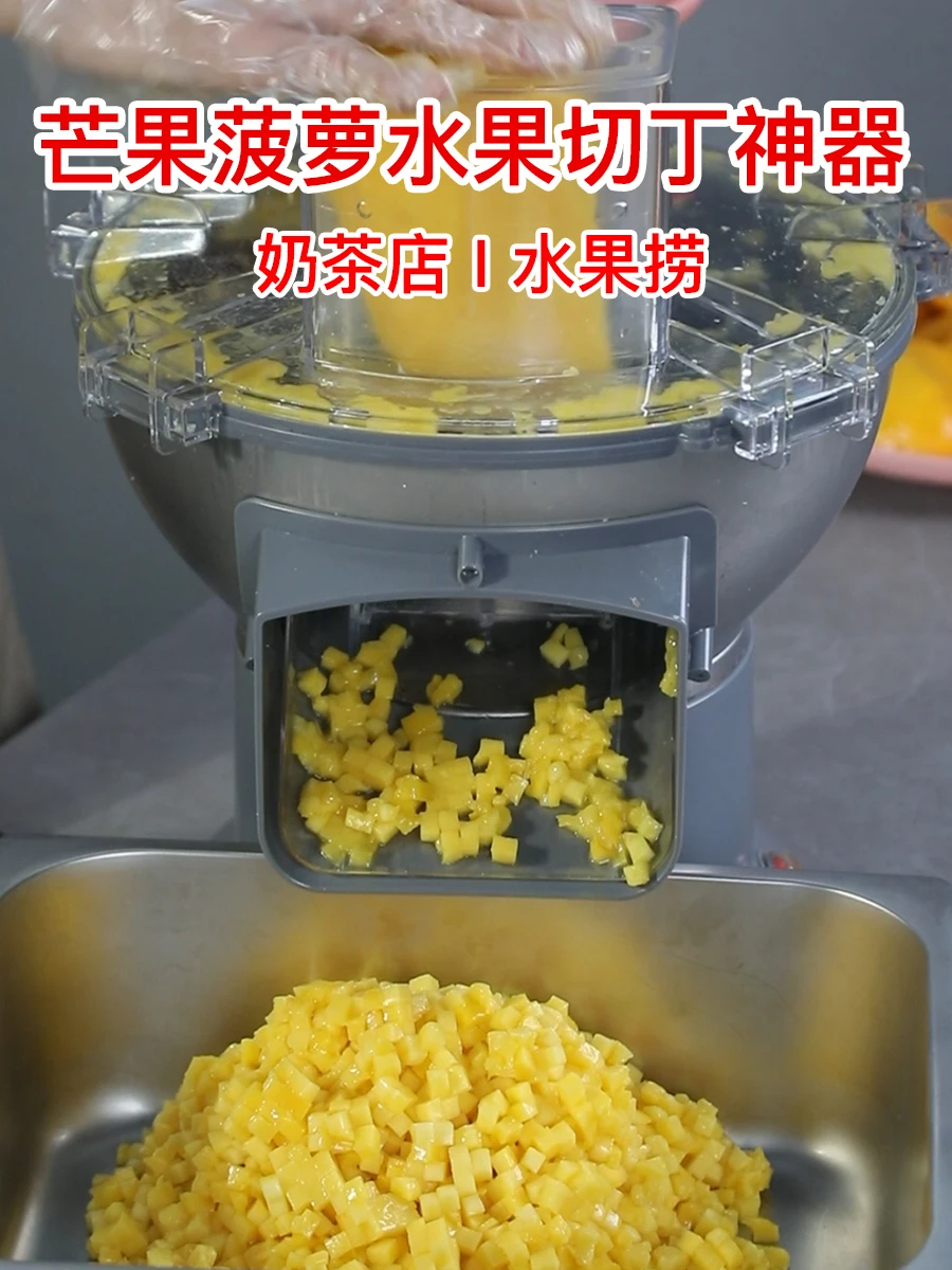 Dicing machine for commercial fruits, vegetables, potatoes, diced carrots