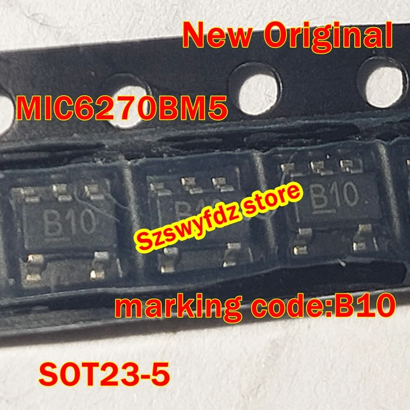 

1pcs to 100pcs MIC6270BM5TR MIC6270BM5 New Original SOT23-5 marking code:B10 IttyBitty⑩ Comparator Advance Information