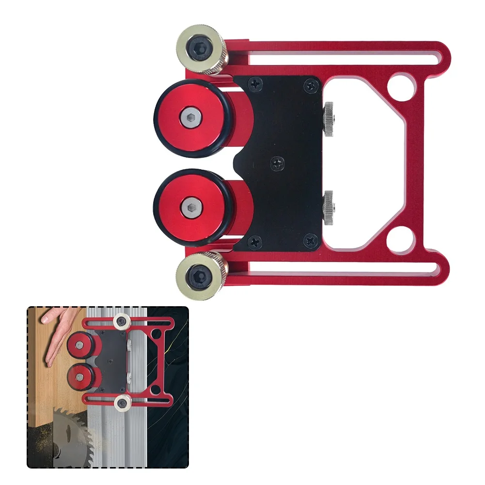 /Adjustable /Feeding /Guide Double Wheel Bearing Roller For Table Saw Band Saw Inverted Carving Machine Woodworking Pushing Auxi