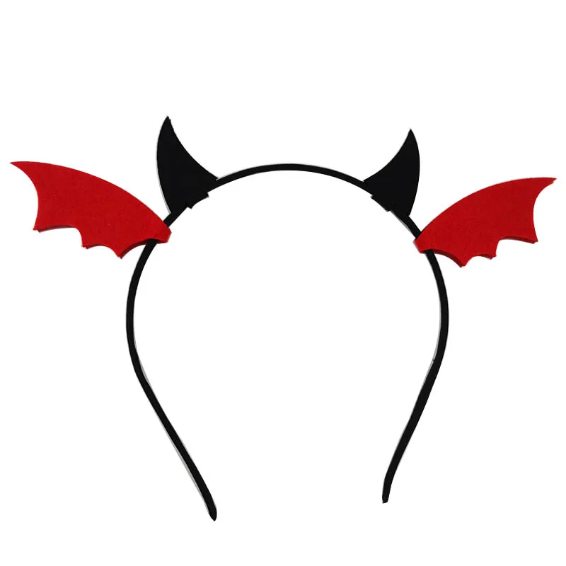 2024 Novelty Halloween Cosplay Hair Hoop Gothic Devil Horn Headband Spider Veil Mask Hairband Party Masquerade Hair Accessories