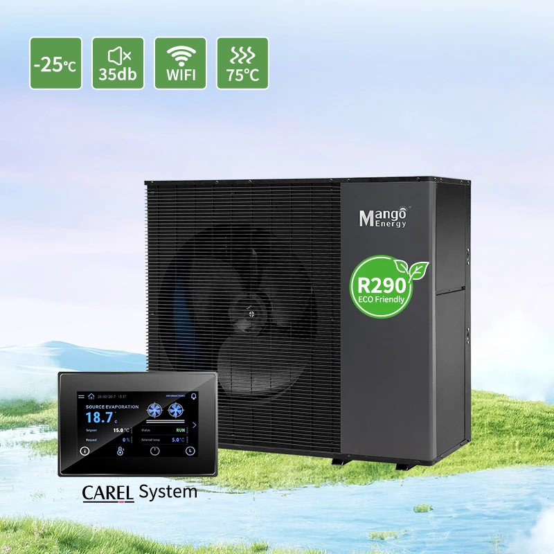 

DC Inverter All in One Heat Pump Wifi Air to Water Heatpump 8kw 10kw 12kw Cooling Heating Hot Water