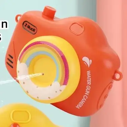 Duck Mouth Camera Water Gun Toy No Battery Portable Cute Animal Model Spray Blaster Pool Beach Outdoor Bath Toys for Kids Gifts