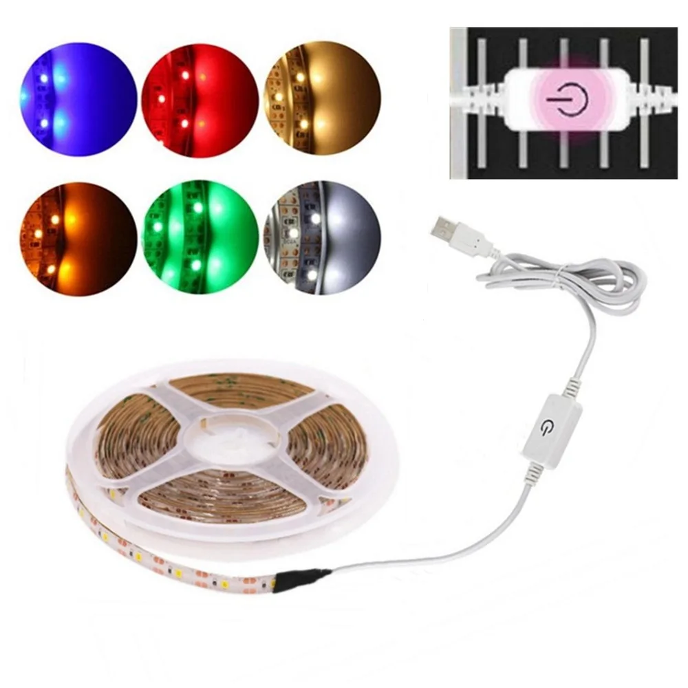 Motion Sensor LED Light Strip USB Hand Sweep Waving ON OFF Backlight Lamp Tape TV Kitchen Bedroom Lighting No Waterproof Diode