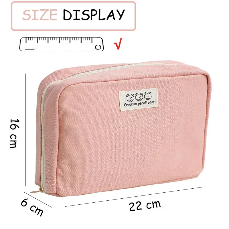 Imagem -05 - Estojo para Lápis Kawaii Menina Bolsa de Grande Capacidade Bolsa Escola e Escritórios Japonês e Coreano Material Escolar de Volta