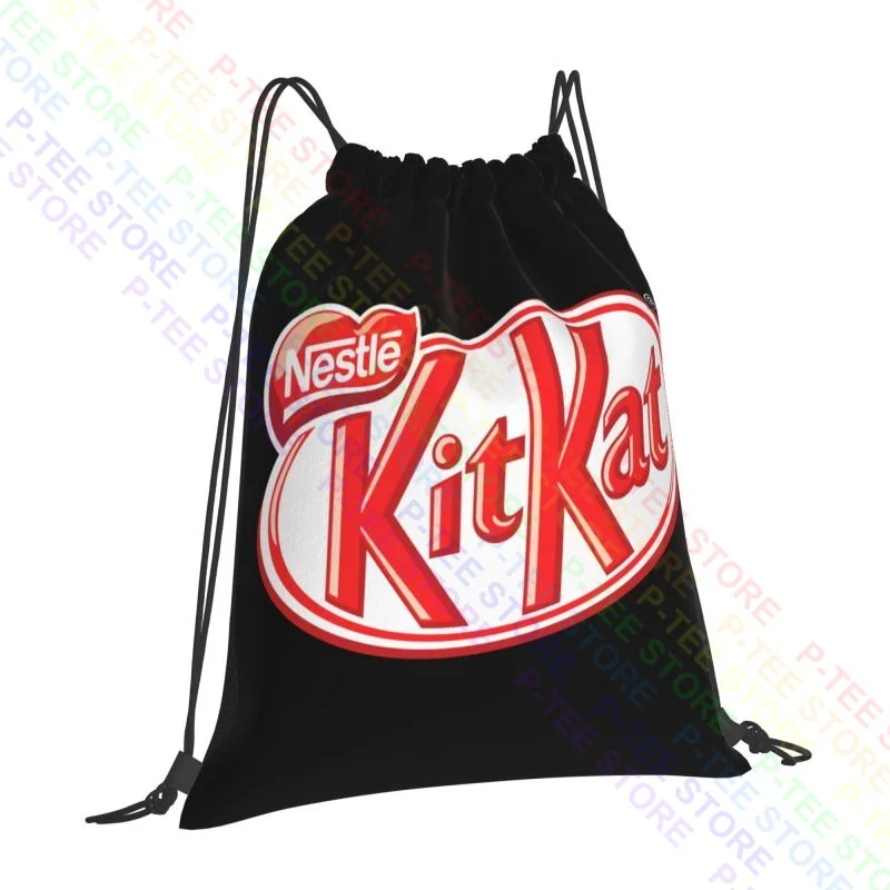 Nestle Kitkat Logo Chocolate Wafer Drawstring Bags Gym Bag Bookbag Art Print Lightweight Outdoor Running