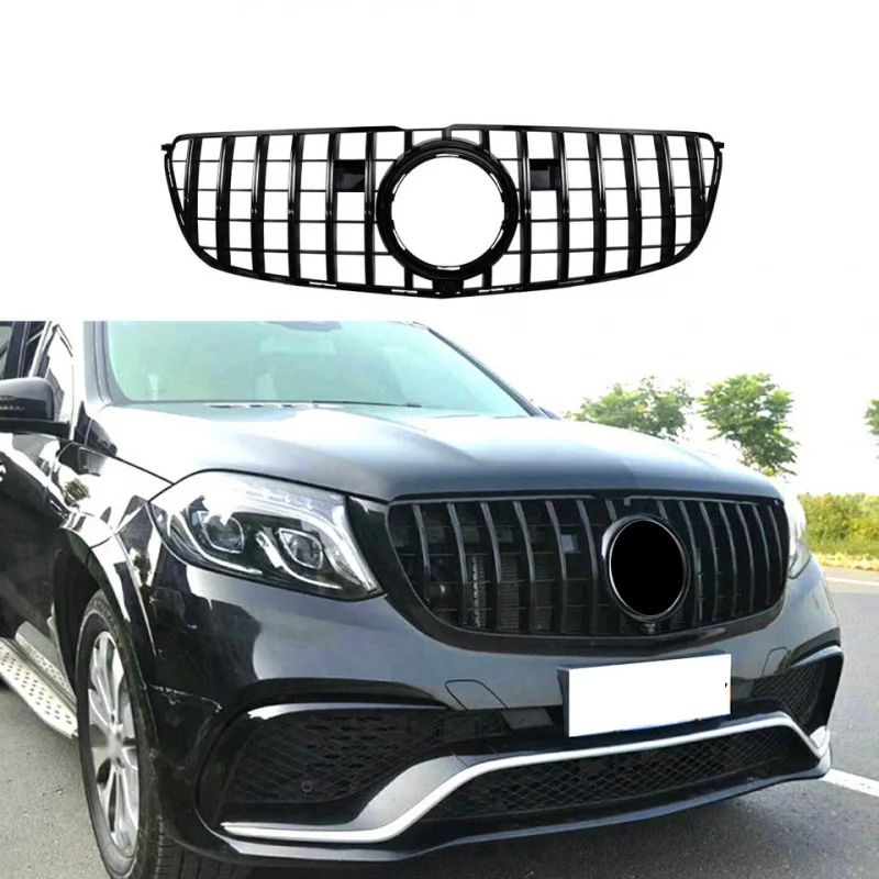 Latest 2022 Hot Sale For Mercedes-Benz GLS X166 W166 Update to Racing AMG GT-R Sport Style Year 16-19 Front bumper Grille