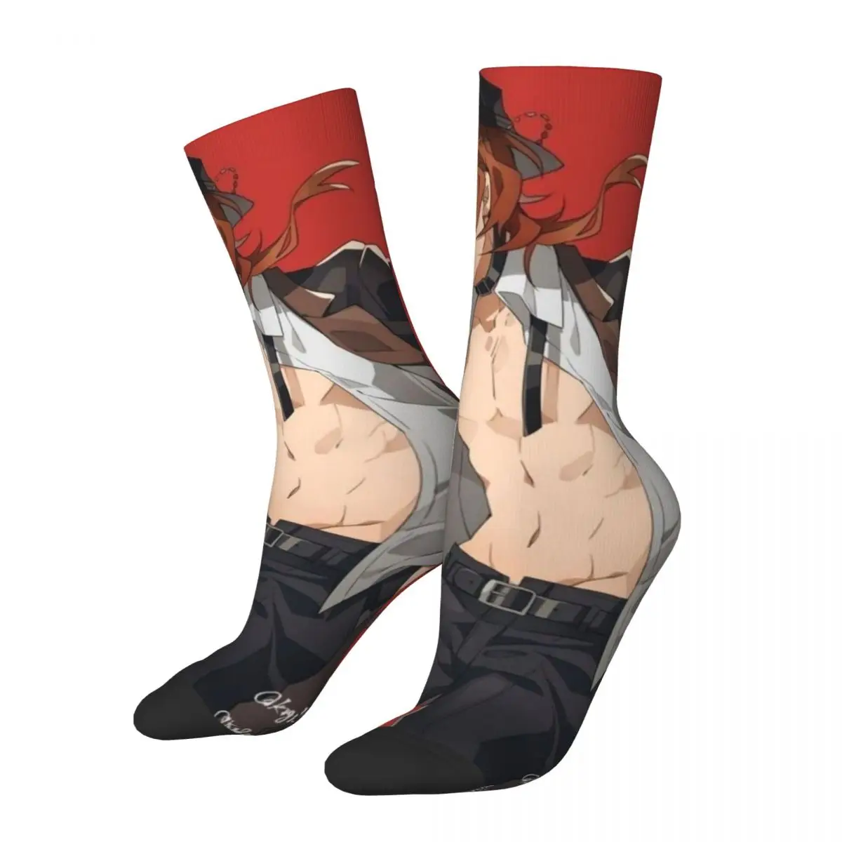 Bungou Stray Dogs Wan Anime Chuuya Nakahara Men Women Happy Socks Cycling Novelty Spring Summer Autumn Winter Stockings Gift