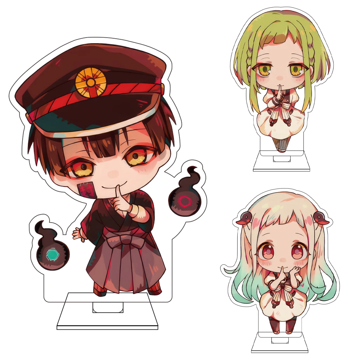 Figura de Anime de 10 cm de Toilet-bound Hanako-kun ‌ Figura Acrílica Decorativa de Yugi Tsukasa, Mitsuba y Hanako, Ideal para Regalo
