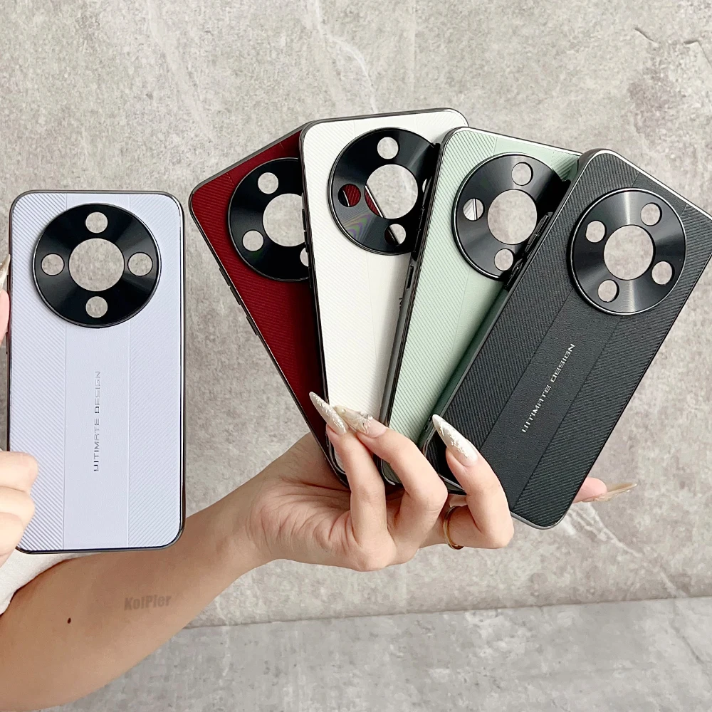 Plating Leather Phone Case for HONOR X9D X9C X9B 5G Soft Flexible Edges & Raised Full Camera Lens Shockproof Protective Cover