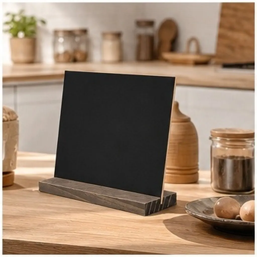 1Pcs Two-Sided Blackboard Decorative Writing Board with Wide Sturdy Base for Bedroom Living Room Bar Cafe Message Display and