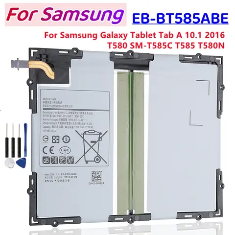 EB-BT585ABE Battery For Samsung Galaxy Tablet Tab A 10.1 2016 T580 SM-T585C T585 T580N 27.74Wh 7300mAh