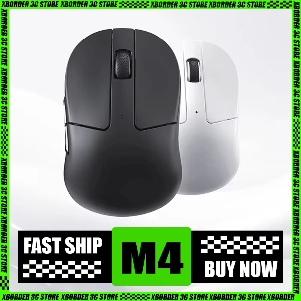 

Original M4 Mouse 4k Three Mode Paw3395 Sensor E-Sports Lightweight Wireless Gaming Mouse Pc Gamer Accessories Office Man Gifts