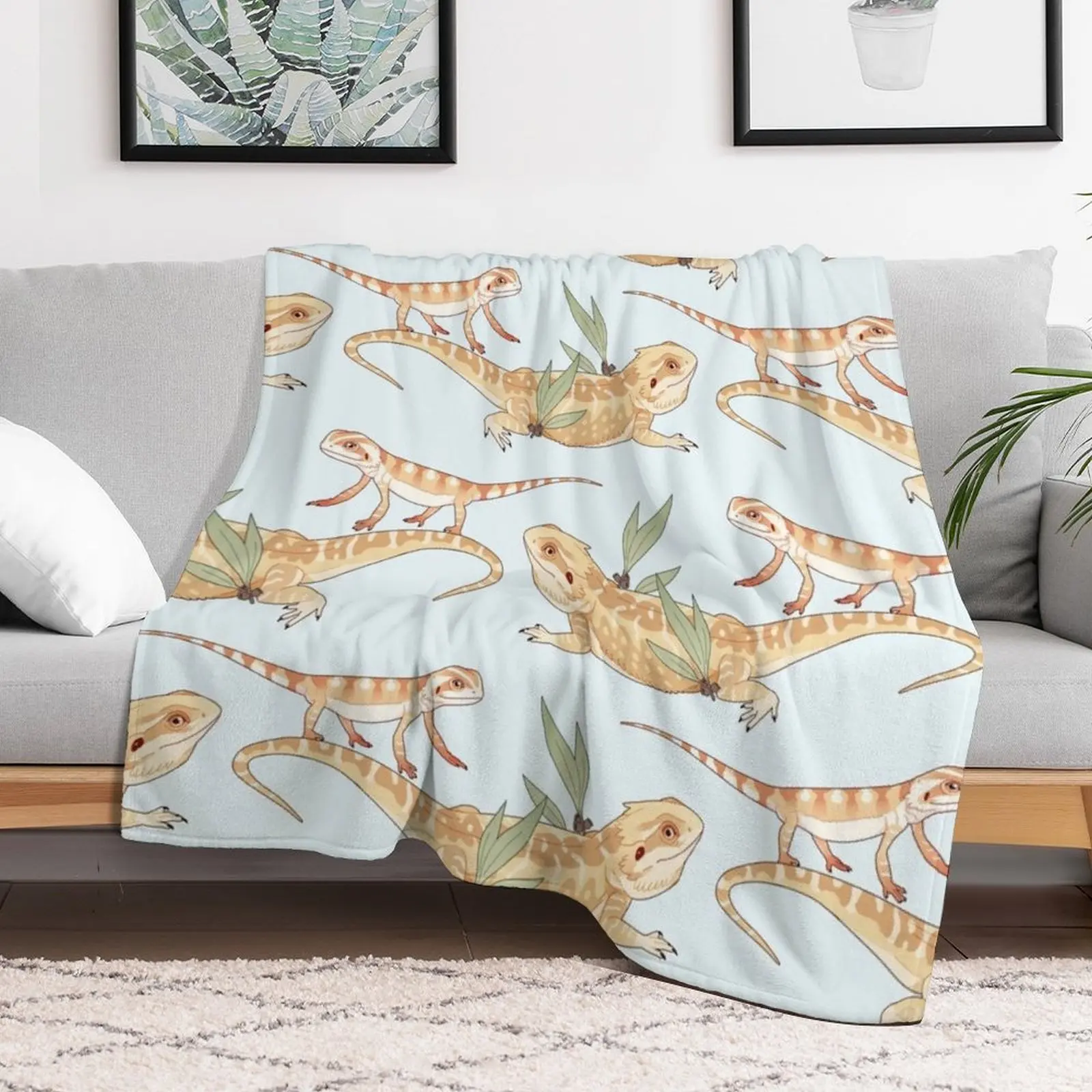 Beardies and Gums Throw Blanket Single cosplay anime Blankets