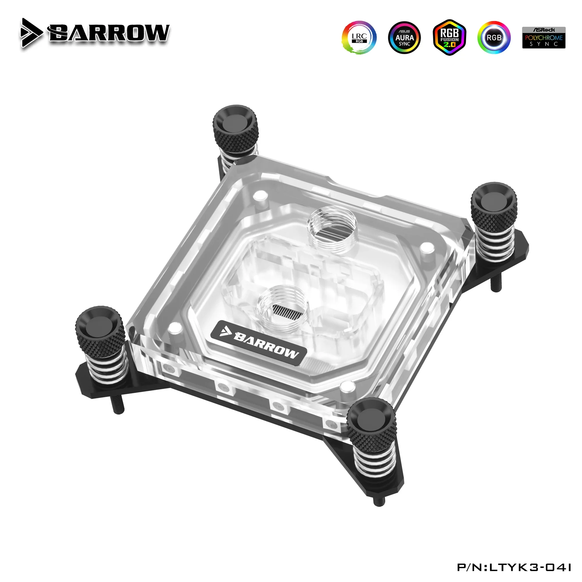 Barrow LTYK3-04I , For Intel Lga1700/1200/115x/x99/x299 CPU Water Blocks, Acrylic Microcutting Microwaterway Water Cooling Block