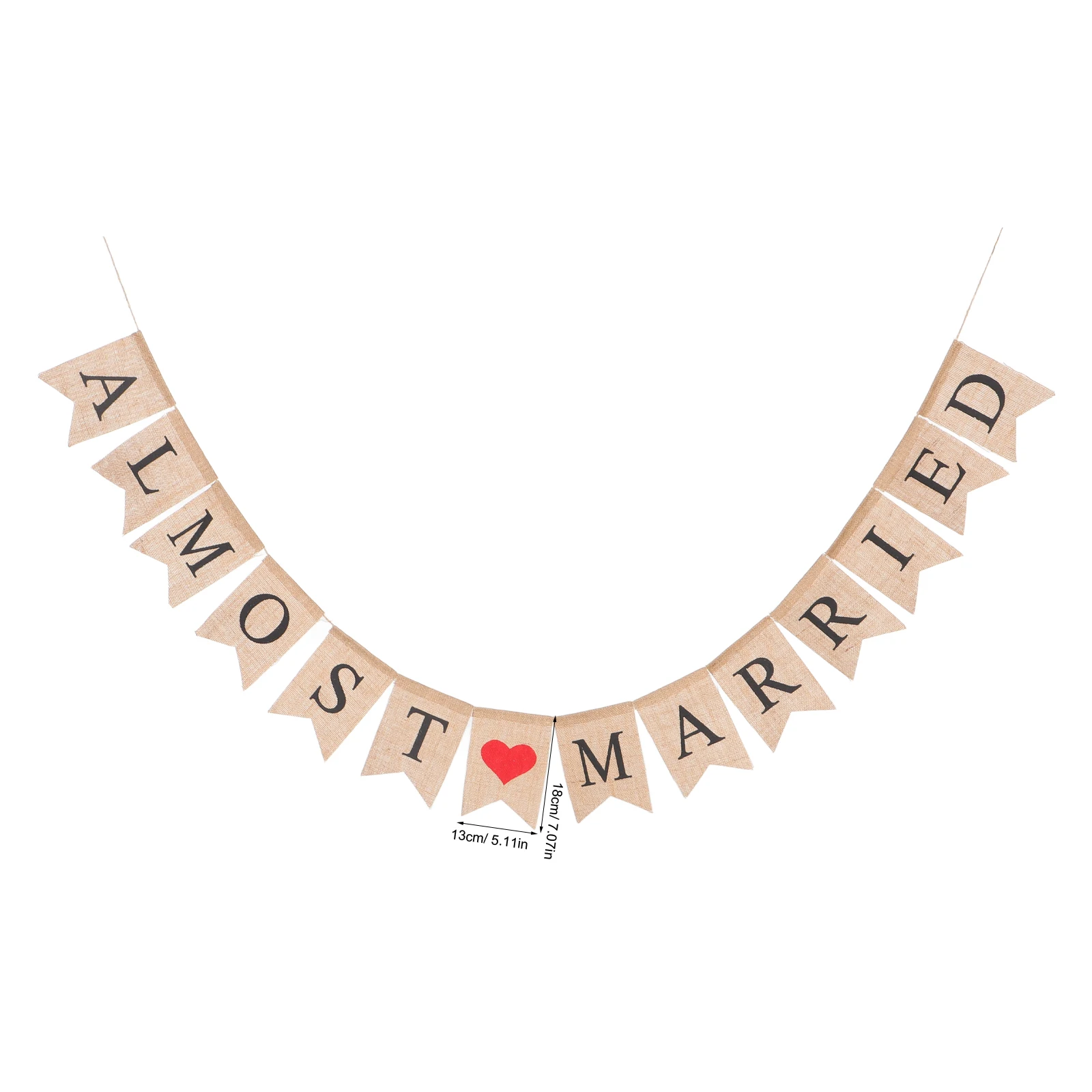 

1pc Wedding Linen Banner Bunting Garland Pull Flag Party Supplies Fish Tail Flag Decorations Engagement Ceremony