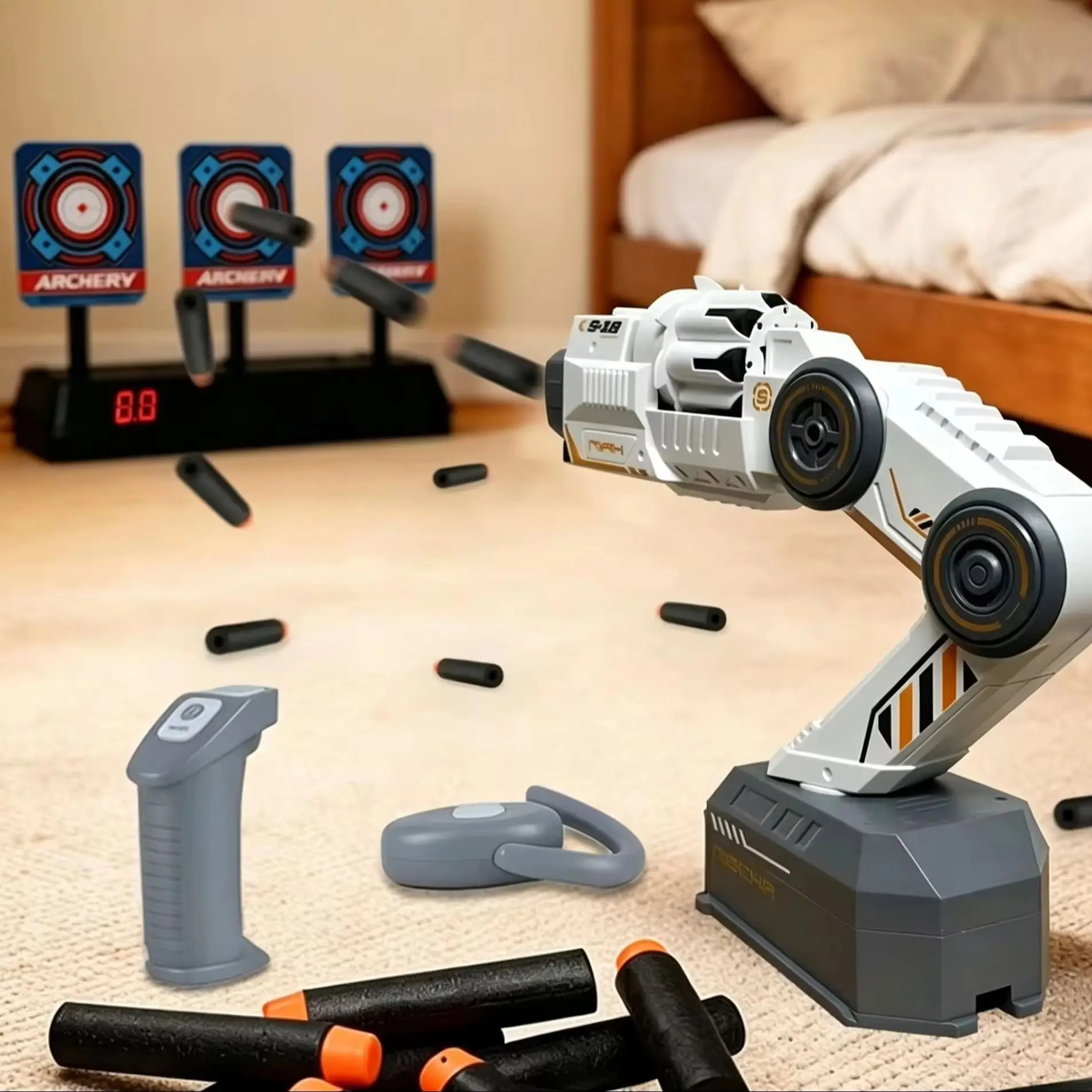 S 16 AI Phantom Tracking Blaster Somatosensory Control Rotating Magazine Parent Child Interactive Educational Toy For Boys