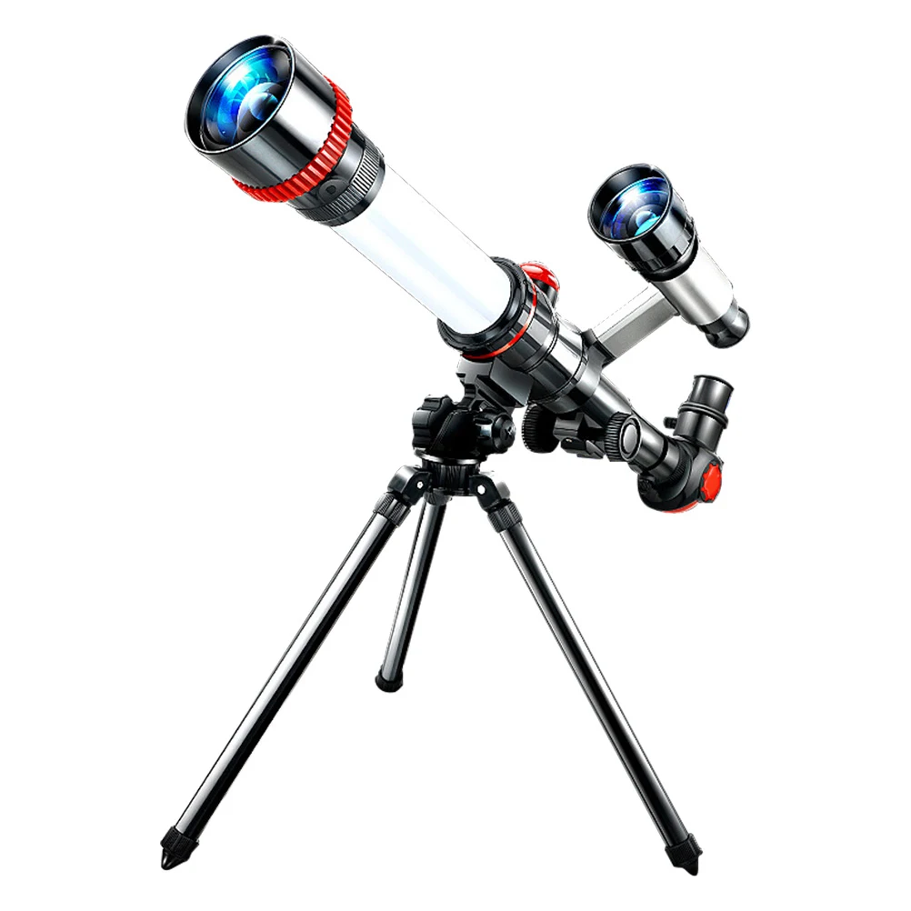 

High Quality Kids Monocular Telescope Smooth Surface Safe Long Lasting Red Color Preschool Toys Astronomical Instrument Science