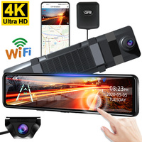E-ACE 11.28 inch Dash Cam Car DVR Ultra HD 4K Touch Screen Night Vision Rear View Camera Monitor GPS WIFI Parking Monitor