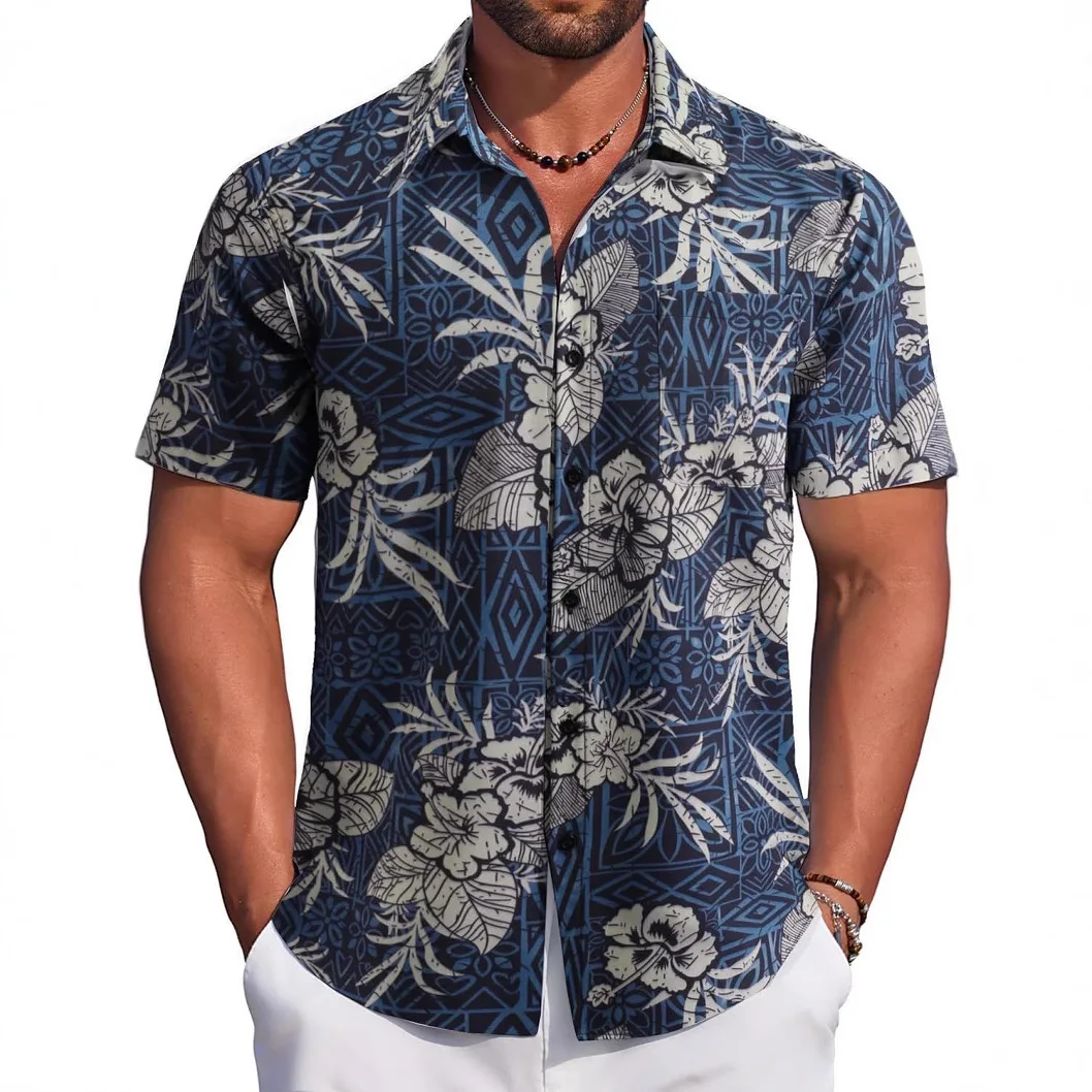 Men's Hawaiian Beach Style 3D Printed Shirt Men's Lapel Short Sleeve Multi-Pattern Fashion Western Casual Outdoor Vacation Top