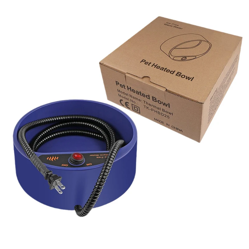 

Миска для воды с подогревом для собак, термостатическая миска для собак для кошек, собак, курицы, птицы, уличная зимняя изолированная миска, бутылка для воды 2 л