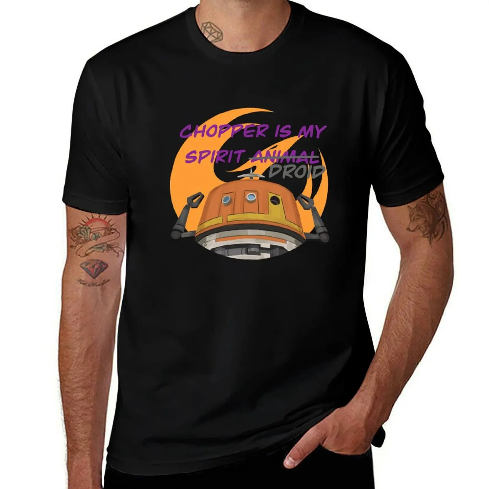 Chopper = spirit droid T-Shirt Stretch Fabric Comfort T-Shirt