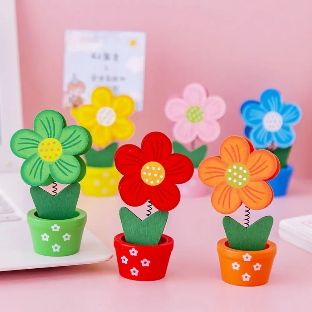 Messege Stander Desktop Crafts Office Supplies Flower Note Holder Desk Memo Holder Potted Photo Folder Photo Card Holder