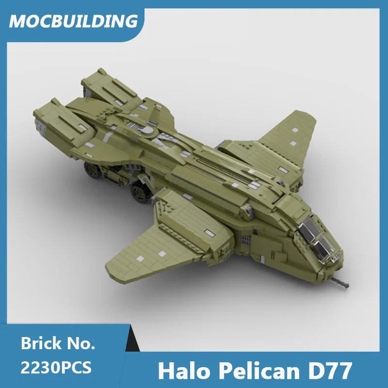 MOC Building Blocks Pelican Plane D77 Mini Scale Troop Transport Vehicle DIY Assembled Bricks Collection Xmas Toys Gifts 2230PCS