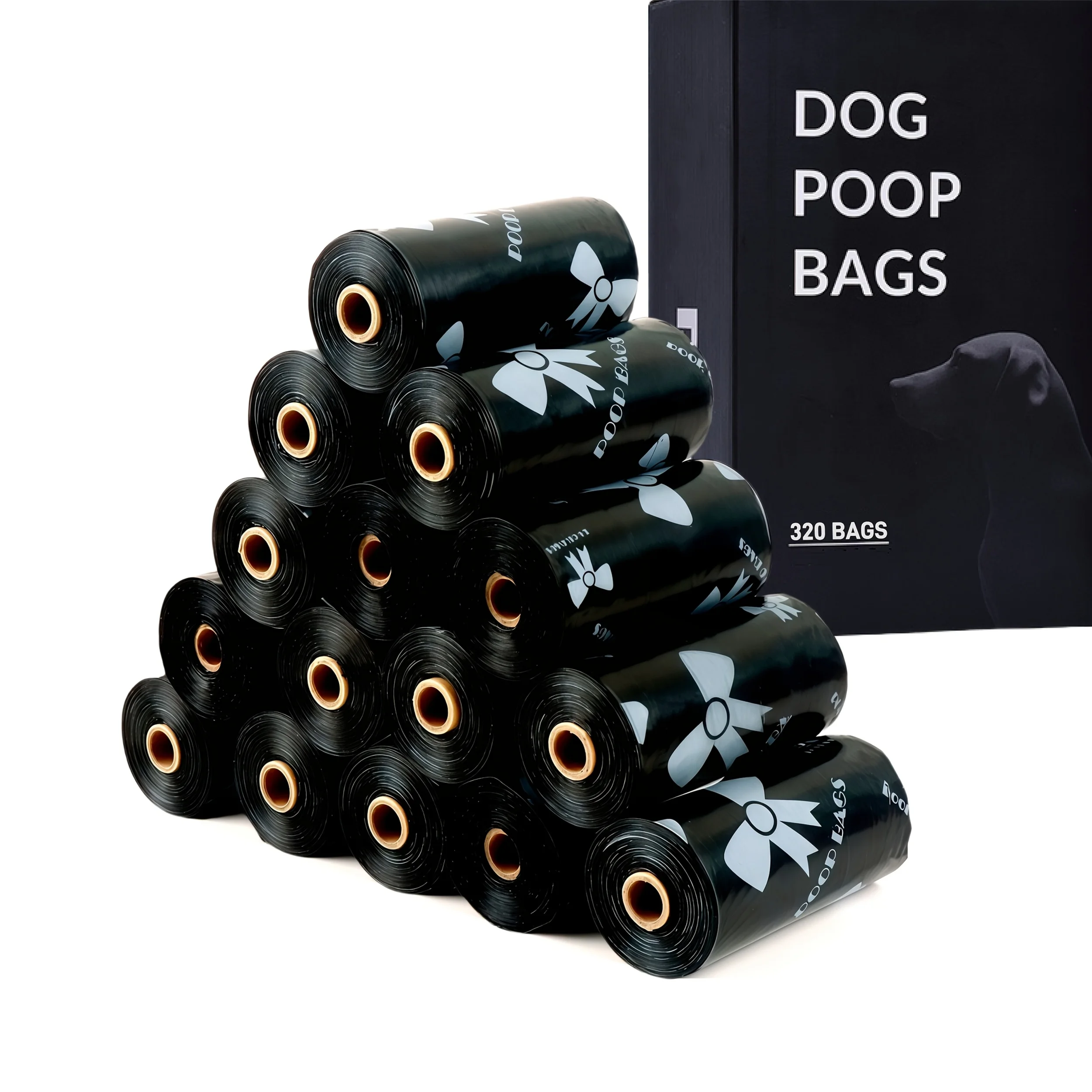 Sacos de lixo resistentes para cocô de cachorro, 150 contagens, limpam todos os tipos de lixo pequeno, padrão bonito, suprimentos para viagens ao ar livre
