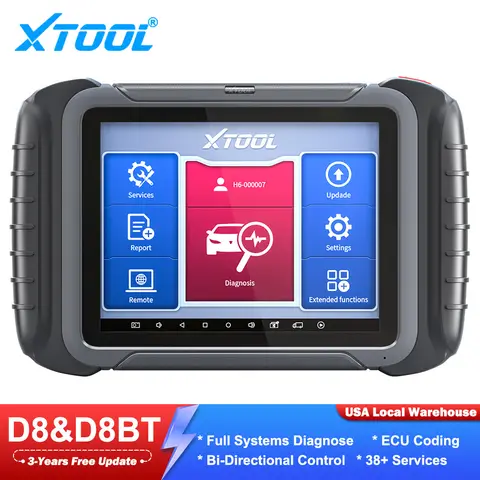 XTOOL D8 D8BT Advanced ECU Coding Automotive Scanner All System Car Diagnostic Tool Key Programming Topology Map 38+ Services