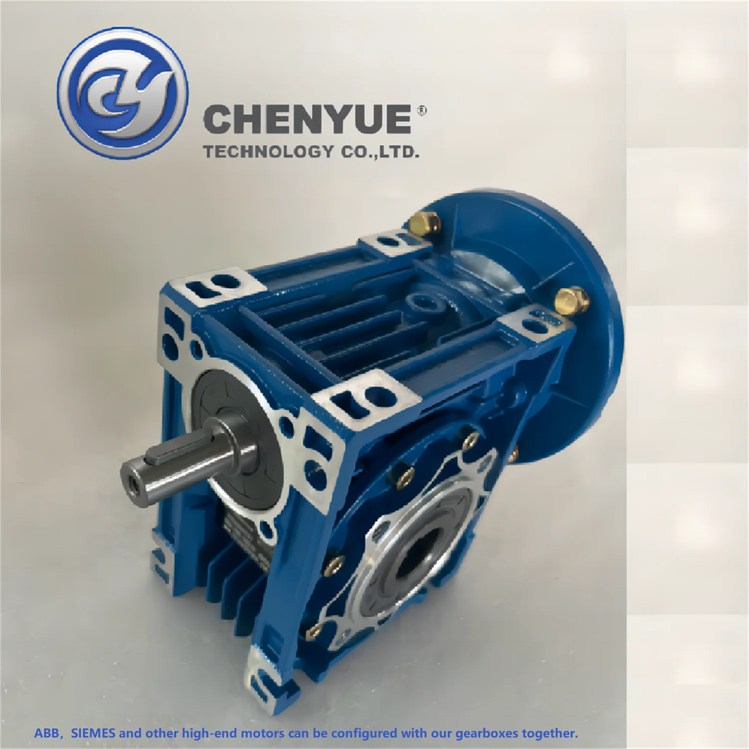 

CHENYUE Worm Gearbox NMRV050-VS Input 14/11/19mm Output 25mm Ratio 5:1/100:1 Free Maintenance for industrial Applications