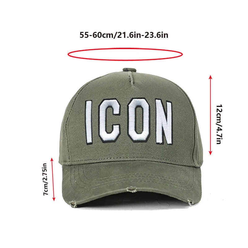 ICON hat Mesh Summer Baseball Cap for Men Women Embroidery ICON Letters Dad Hat Hip Hop Trucker Cap Hombre Gorras Casquette