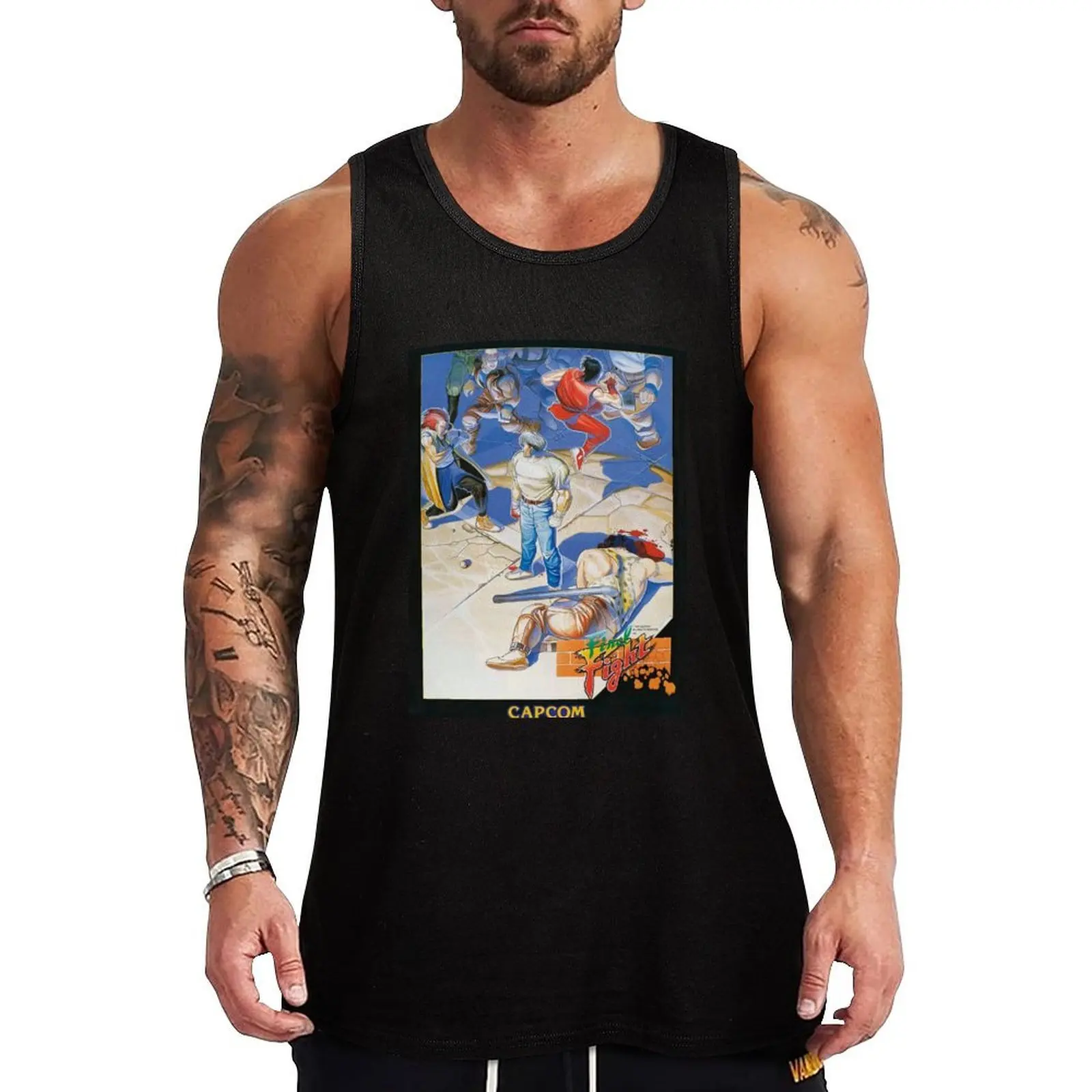 

FINAL FIGHT PROMO ART Tank Top Men's t-shirts Men's gym t-shirt Vest male