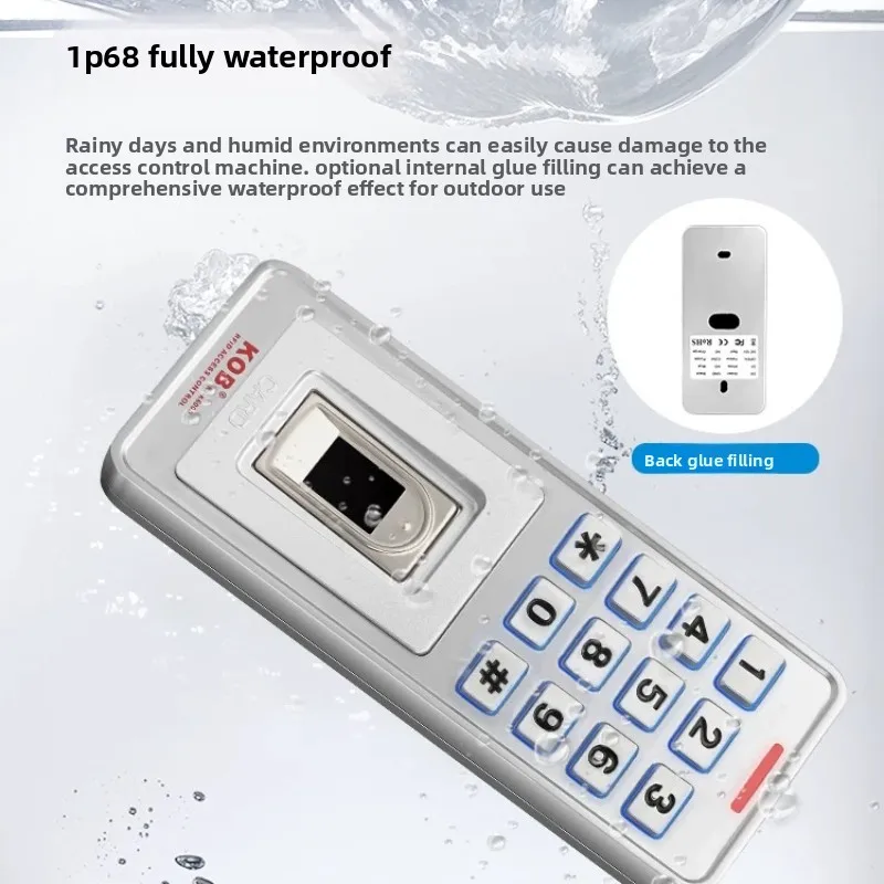 KOB fingerprint access control all-in-one machine card swiping password embedded metal reading head outdoor waterproof rainproof